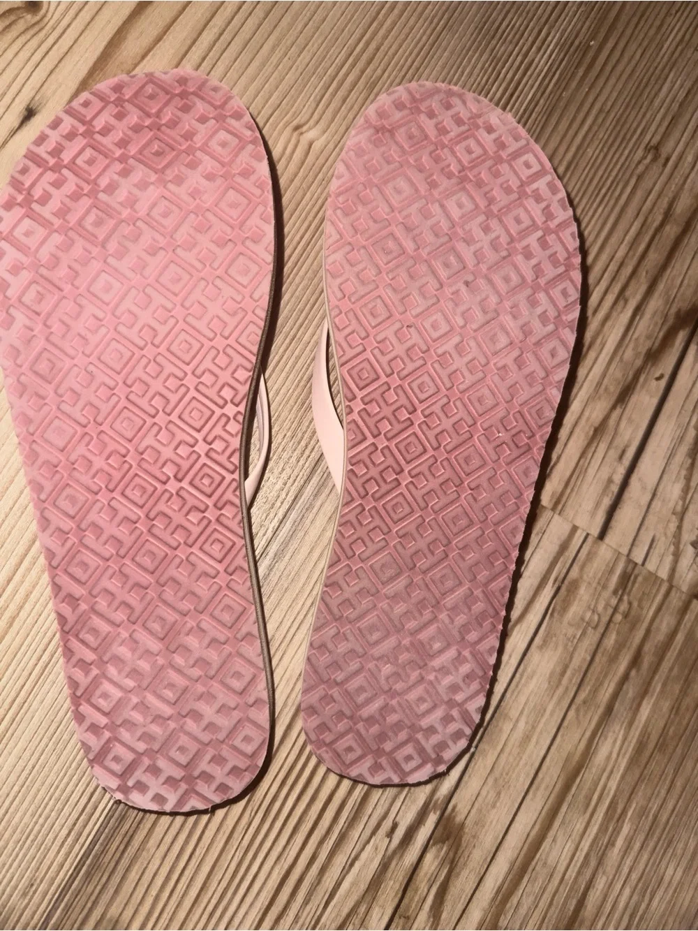 Tory Burch Pale Pink Logo Flip Flop Sandals